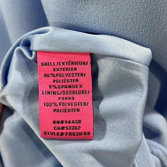 Betsey Johnson Faux Wrap Dress Powder Blue Size 4P - Picture 8 of 9